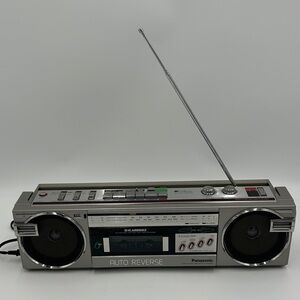 Panasonic Ambience Auto Reverse Boombox Gray Dual Speaker